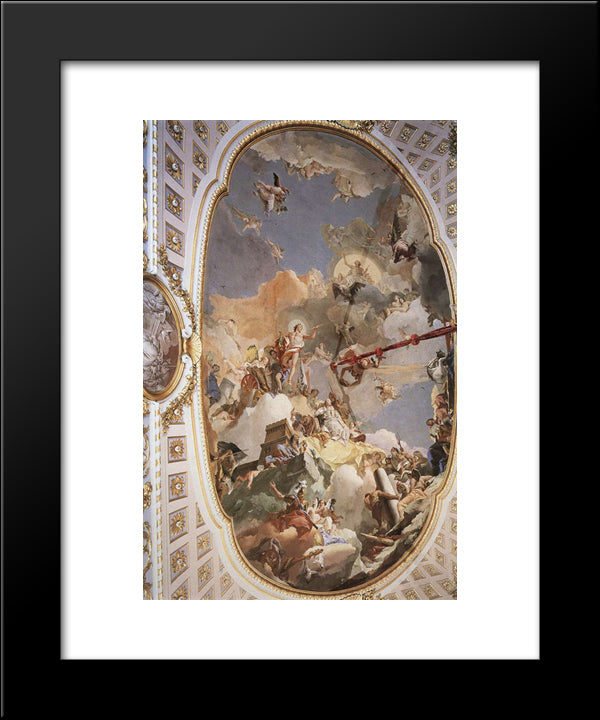 The Apotheosis Of The Spanish Monarchy 20x24 Black Modern Wood Framed Art Print Poster by Tiepolo, Giovanni Battista