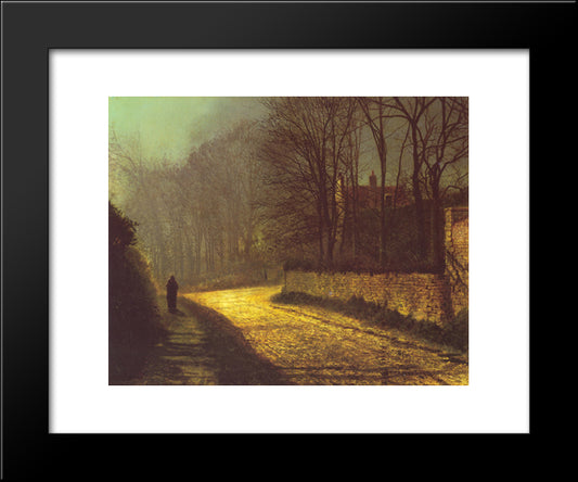 The Lovers 20x24 Black Modern Wood Framed Art Print Poster by Grimshaw, John Atkinson