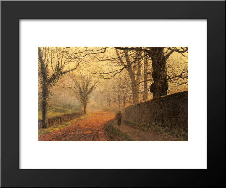 November Afternoon, Stapleton Park 20x24 Black Modern Wood Framed Art Print Poster by Grimshaw, John Atkinson