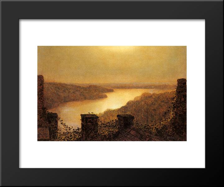 Roundhaylake, From Castle 20x24 Black Modern Wood Framed Art Print Poster by Grimshaw, John Atkinson