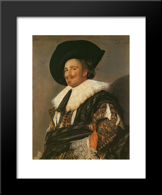 The Laughing Cavalier 20x24 Black Modern Wood Framed Art Print Poster by Hals, Frans