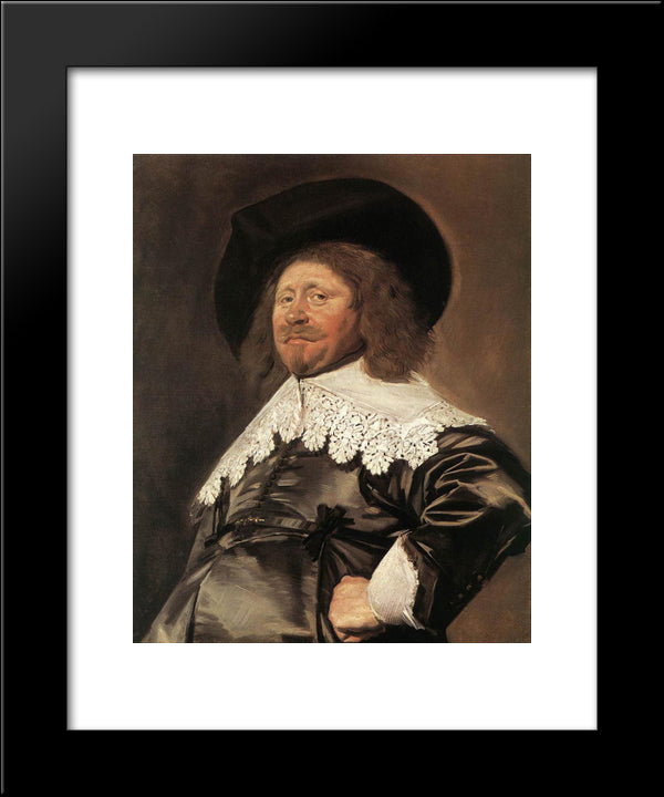 Claes Duyst Van Voorhout 20x24 Black Modern Wood Framed Art Print Poster by Hals, Frans