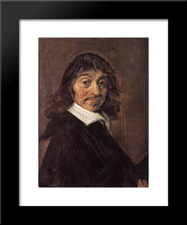 Rene Descartes 20x24 Black Modern Wood Framed Art Print Poster by Hals, Frans