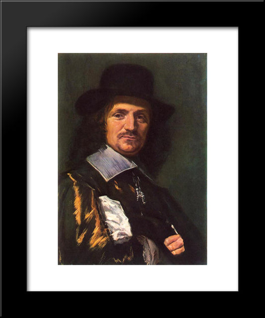 The Painter Jan Asselyn 20x24 Black Modern Wood Framed Art Print Poster by Hals, Frans