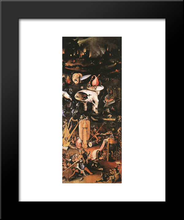 Arden Of Earthly Delights, Right Wing 20x24 Black Modern Wood Framed Art Print Poster by Bosch, Hieronymus