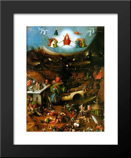 Last Judgement, Central Panel Of The Triptych 20x24 Black Modern Wood Framed Art Print Poster by Bosch, Hieronymus