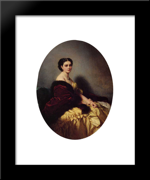 Madame Sofya Petrovna Naryschkina 20x24 Black Modern Wood Framed Art Print Poster by Winterhalter, Franz Xaver