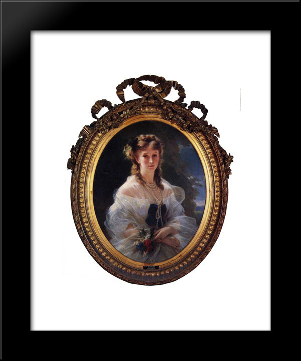 Princess Sophie Troubetskoi, Duchess De Morny 20x24 Black Modern Wood Framed Art Print Poster by Winterhalter, Franz Xaver