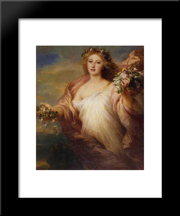 Der Frubling 20x24 Black Modern Wood Framed Art Print Poster by Winterhalter, Franz Xaver