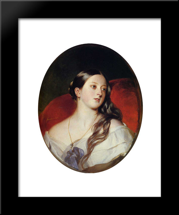 Queen Victoria 20x24 Black Modern Wood Framed Art Print Poster by Winterhalter, Franz Xaver