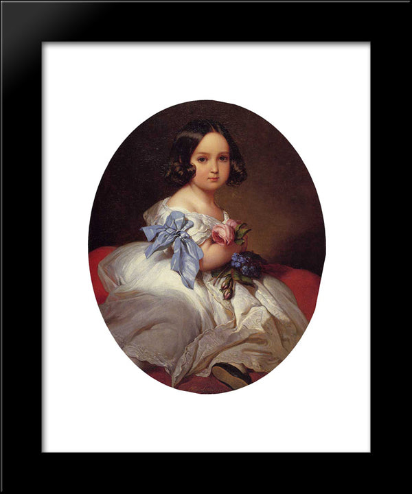 Princess Charlotte Of Belgium 20x24 Black Modern Wood Framed Art Print Poster by Winterhalter, Franz Xaver