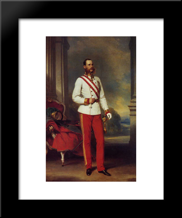 Franz Joseph I, Emperor Of Austria 20x24 Black Modern Wood Framed Art Print Poster by Winterhalter, Franz Xaver