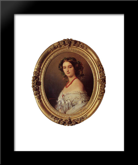 Malcy Louise Caroline Frederique Berthier De Wagram, Princess Murat 20x24 Black Modern Wood Framed Art Print Poster by Winterhalter, Franz Xaver