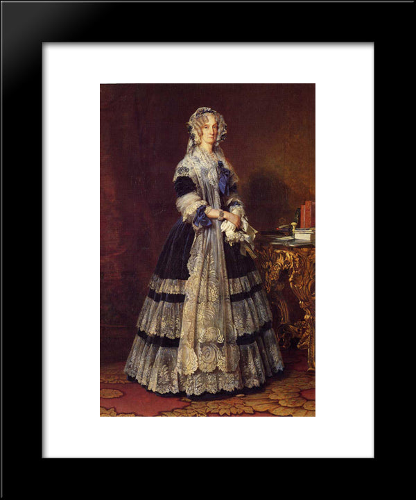 Queen Marie Amelie 20x24 Black Modern Wood Framed Art Print Poster by Winterhalter, Franz Xaver
