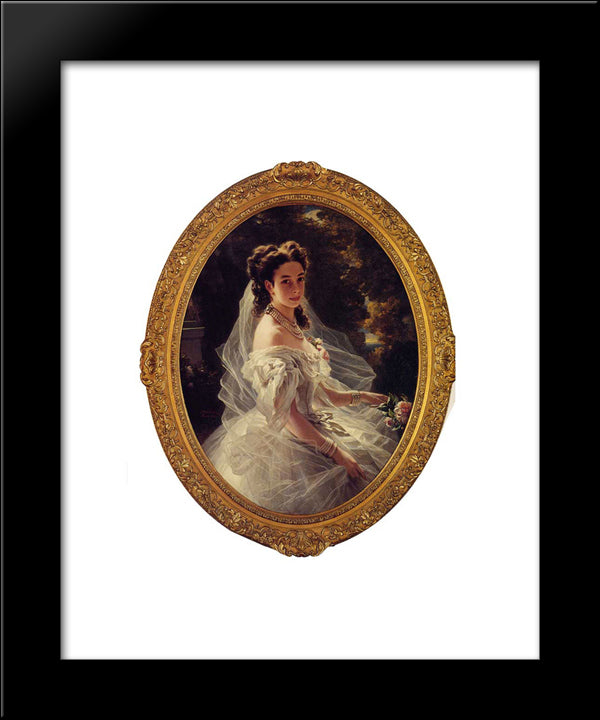 Pauline Sandor, Princess Metternich 20x24 Black Modern Wood Framed Art Print Poster by Winterhalter, Franz Xaver