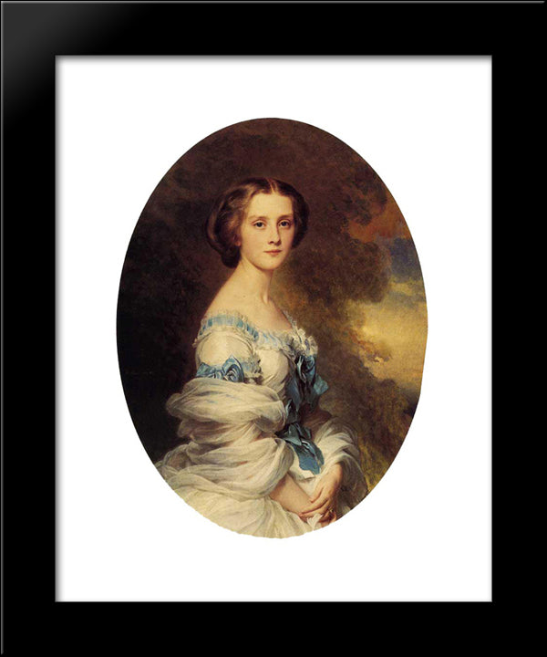 Melanie De Bussiere, Comtesse Edmond De Pourtales 20x24 Black Modern Wood Framed Art Print Poster by Winterhalter, Franz Xaver