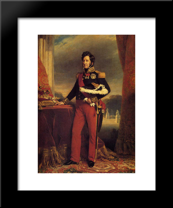 King Louis Philippe 20x24 Black Modern Wood Framed Art Print Poster by Winterhalter, Franz Xaver