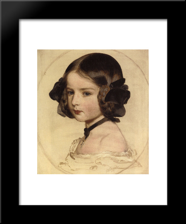 Pincess Clothilde Von Saxen Coburg 20x24 Black Modern Wood Framed Art Print Poster by Winterhalter, Franz Xaver