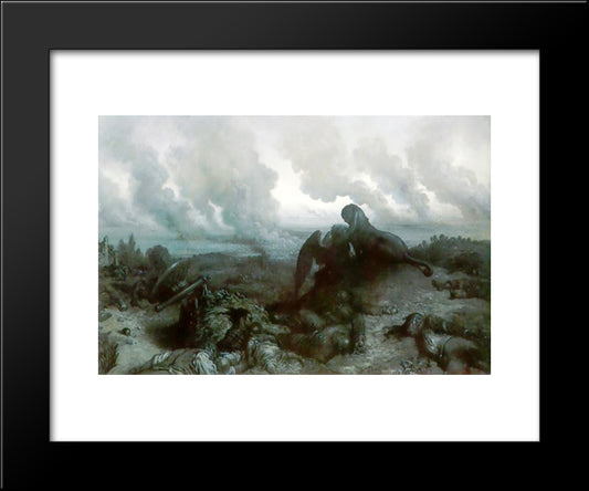 The Riddle Of The Sphinx 20x24 Black Modern Wood Framed Art Print Poster by Dore, Gustave