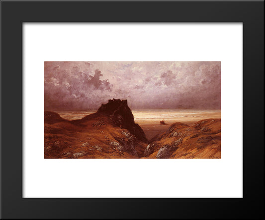 Castle On The Isle Of Skye 20x24 Black Modern Wood Framed Art Print Poster by Dore, Gustave