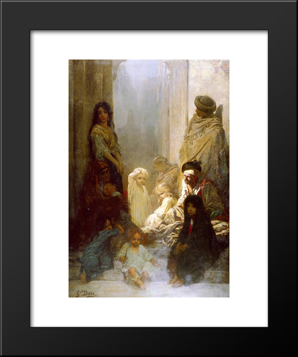 Siesta (Memories Of Spain) 20x24 Black Modern Wood Framed Art Print Poster by Dore, Gustave