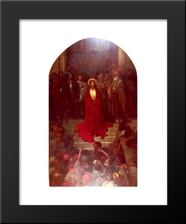 Behold The Man 20x24 Black Modern Wood Framed Art Print Poster by Dore, Gustave