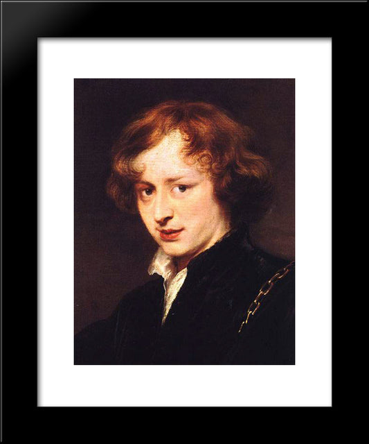Self'Portrait 20x24 Black Modern Wood Framed Art Print Poster by van Dyck, Anthony