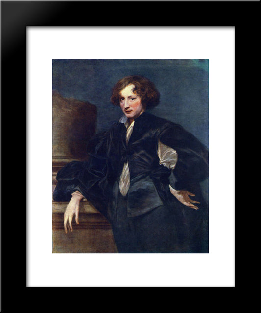 Self'Portrait 20x24 Black Modern Wood Framed Art Print Poster by van Dyck, Anthony
