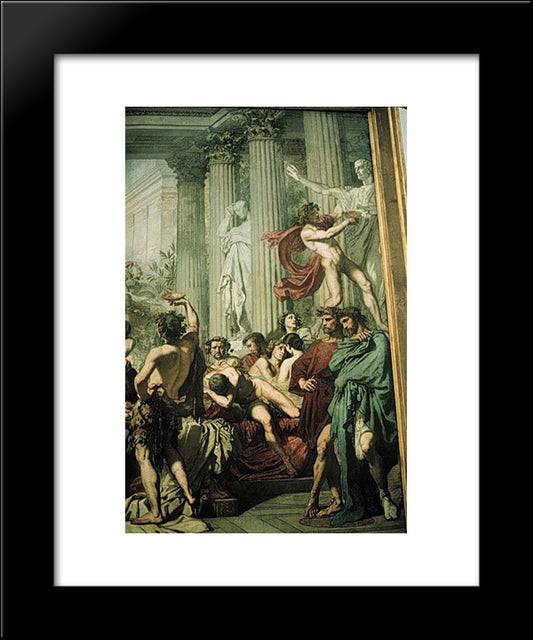 The Romans Of The Decadence [Detail] 20x24 Black Modern Wood Framed Art Print Poster by Couture, Thomas