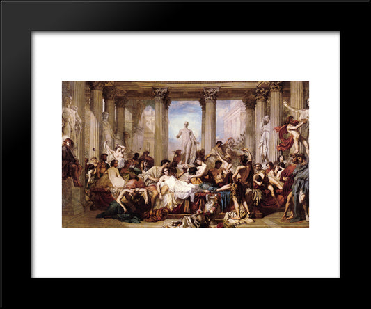 The Romans Of The Decadence 20x24 Black Modern Wood Framed Art Print Poster by Couture, Thomas