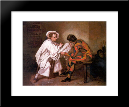 Pierrot The Politician 20x24 Black Modern Wood Framed Art Print Poster by Couture, Thomas