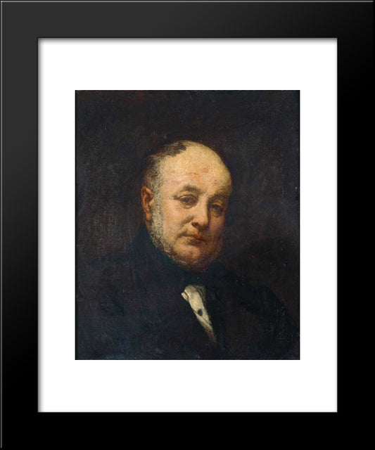 Portrait Of The Architect Emile Gilbert 20x24 Black Modern Wood Framed Art Print Poster by Couture, Thomas