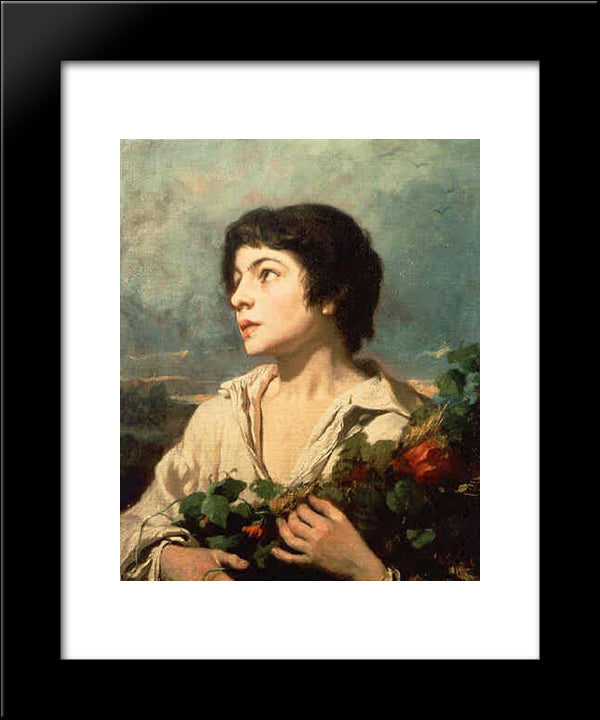 Return From The Fields 20x24 Black Modern Wood Framed Art Print Poster by Couture, Thomas