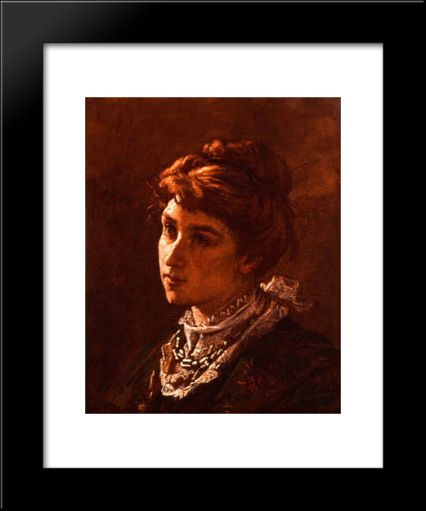 Madame De Brunecke 20x24 Black Modern Wood Framed Art Print Poster by Couture, Thomas