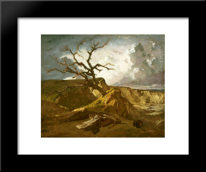 Landscape Near The Sea 20x24 Black Modern Wood Framed Art Print Poster by Couture, Thomas