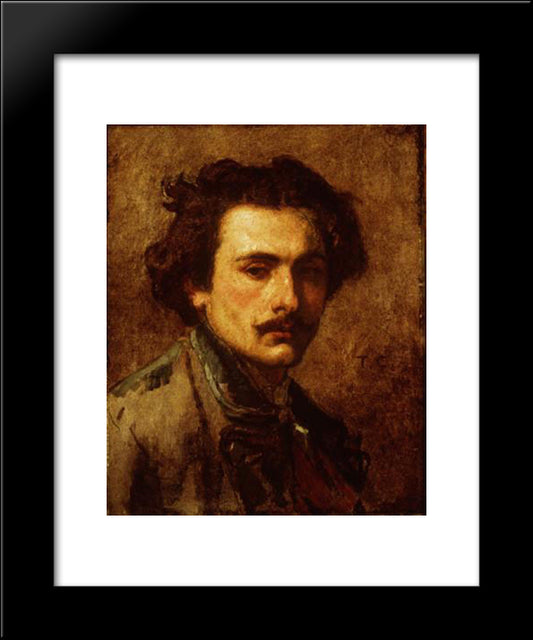 Portrait Of The Artist 20x24 Black Modern Wood Framed Art Print Poster by Couture, Thomas