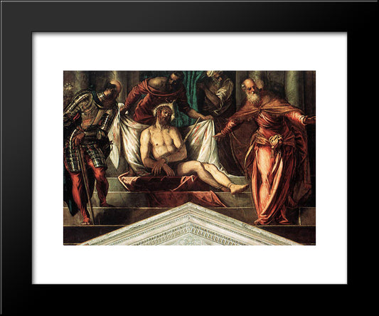 Crowning With Thorns 20x24 Black Modern Wood Framed Art Print Poster by Tintoretto