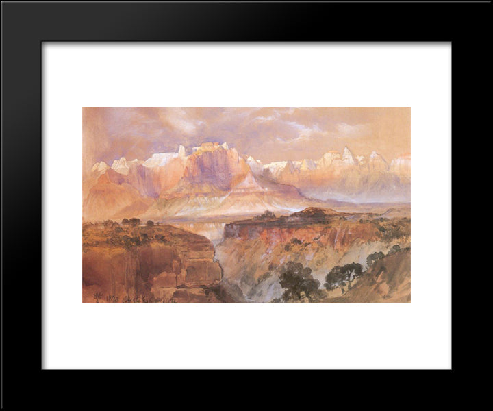 Cliffs Of The Rio Virgin, South Utah 20x24 Black Modern Wood Framed Art Print Poster by Moran, Thomas