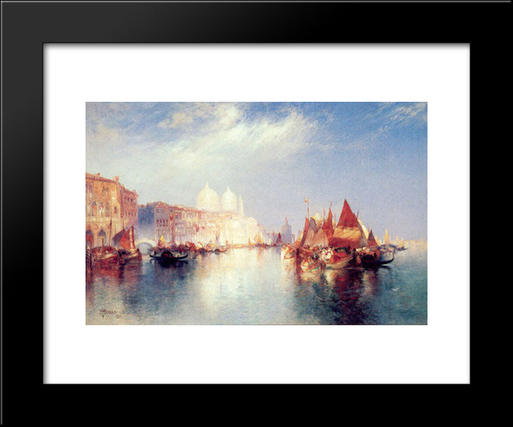 The Grand Canal 20x24 Black Modern Wood Framed Art Print Poster by Moran, Thomas
