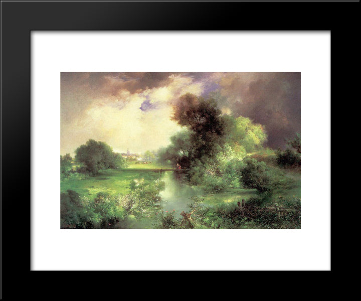 June, East Hampton 20x24 Black Modern Wood Framed Art Print Poster by Moran, Thomas