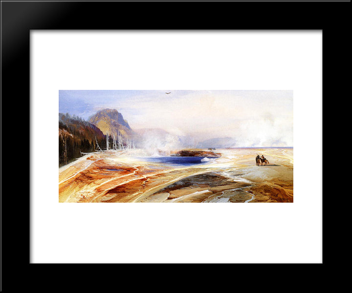 Big Springs In Yellowstone Park 20x24 Black Modern Wood Framed Art Print Poster by Moran, Thomas