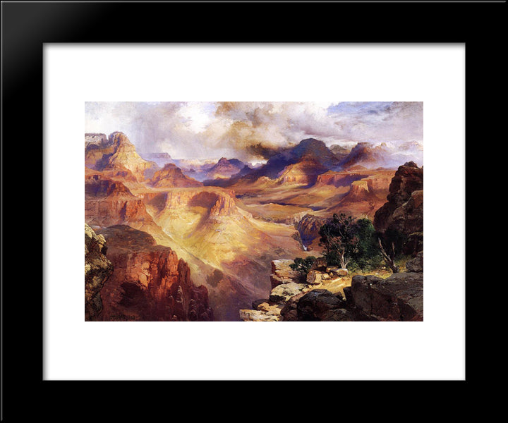 Grand Canyon 20x24 Black Modern Wood Framed Art Print Poster by Moran, Thomas