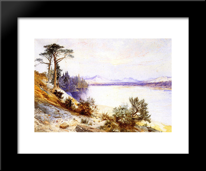 Head Of The Yellowstone River 20x24 Black Modern Wood Framed Art Print Poster by Moran, Thomas