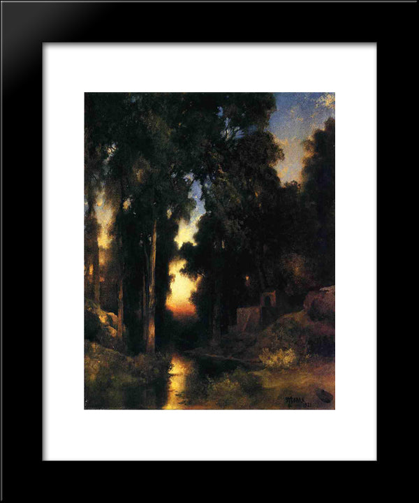 Mission In Old Mexico 20x24 Black Modern Wood Framed Art Print Poster by Moran, Thomas