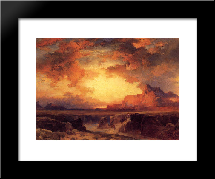 Near Fort Wingate, New Mexico 20x24 Black Modern Wood Framed Art Print Poster by Moran, Thomas