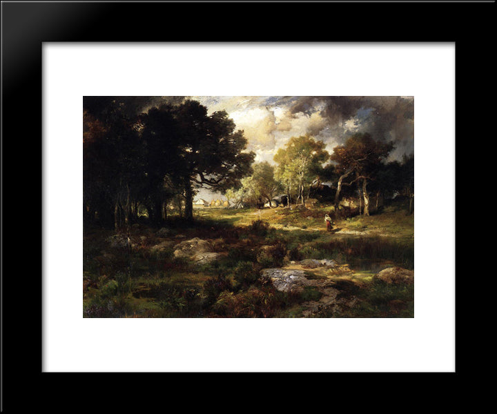 Romantic Landscape 20x24 Black Modern Wood Framed Art Print Poster by Moran, Thomas