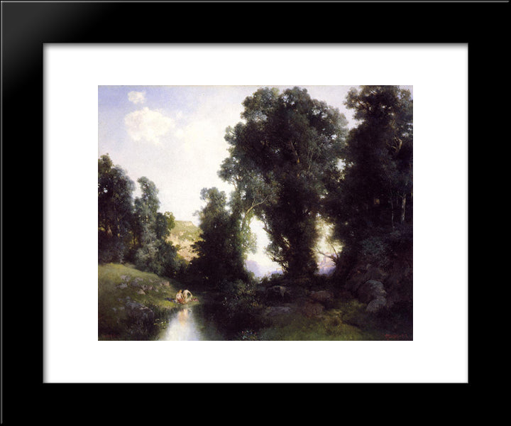 The Bathing Hole, Cuernavaca, Mexico 20x24 Black Modern Wood Framed Art Print Poster by Moran, Thomas