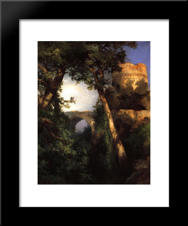 Two Owls 20x24 Black Modern Wood Framed Art Print Poster by Moran, Thomas
