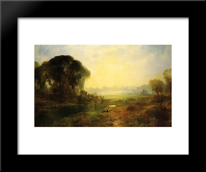 Windsor Castle 20x24 Black Modern Wood Framed Art Print Poster by Moran, Thomas