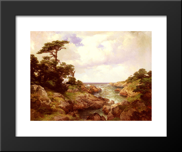 Monterey Coast 20x24 Black Modern Wood Framed Art Print Poster by Moran, Thomas